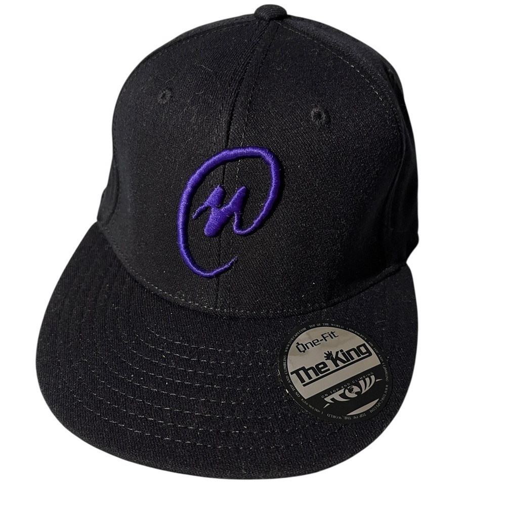 Top of the World The King Black and Purple Cap, One Fit